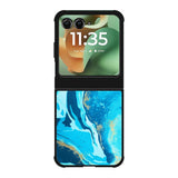 Marble Pattern Blue Motorola Moto RAZR 2025 Case OV3394