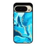 Marble Pattern Blue Google Pixel 10 Pro Case QC3394