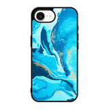 Marble Pattern Blue iPhone 17e Case QC3394