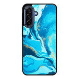 Marble Pattern Blue Samsung Galaxy A17 Case QC3394