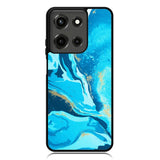 Marble Pattern Blue Motorola Moto G 5G 2025 Case OV3394