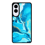 Marble Pattern Blue Samsung Galaxy S25 Edge 5G Case OV3394