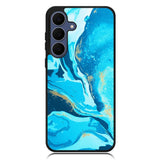 Marble Pattern Blue Samsung Galaxy S25 FE Case OV3394