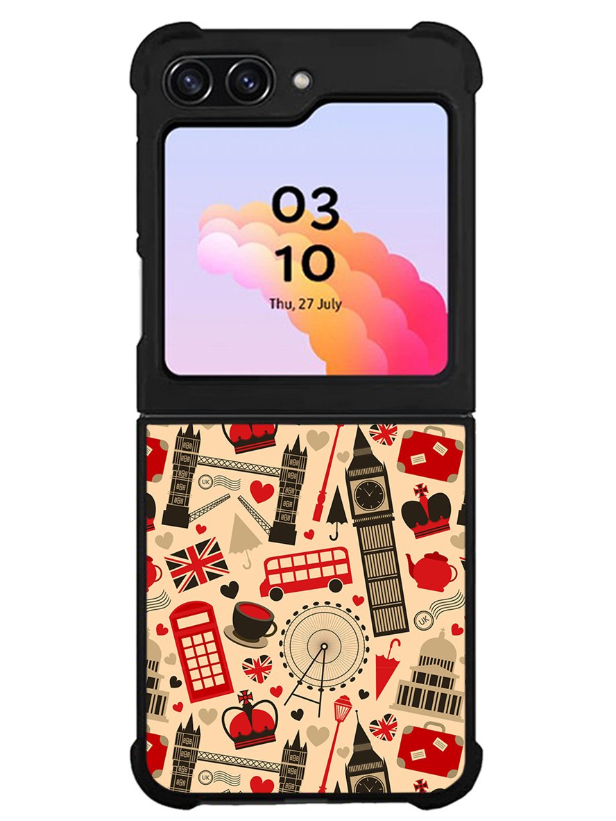 London City Pattern Samsung Galaxy Z Flip 5 5G 2023 Case OV6494