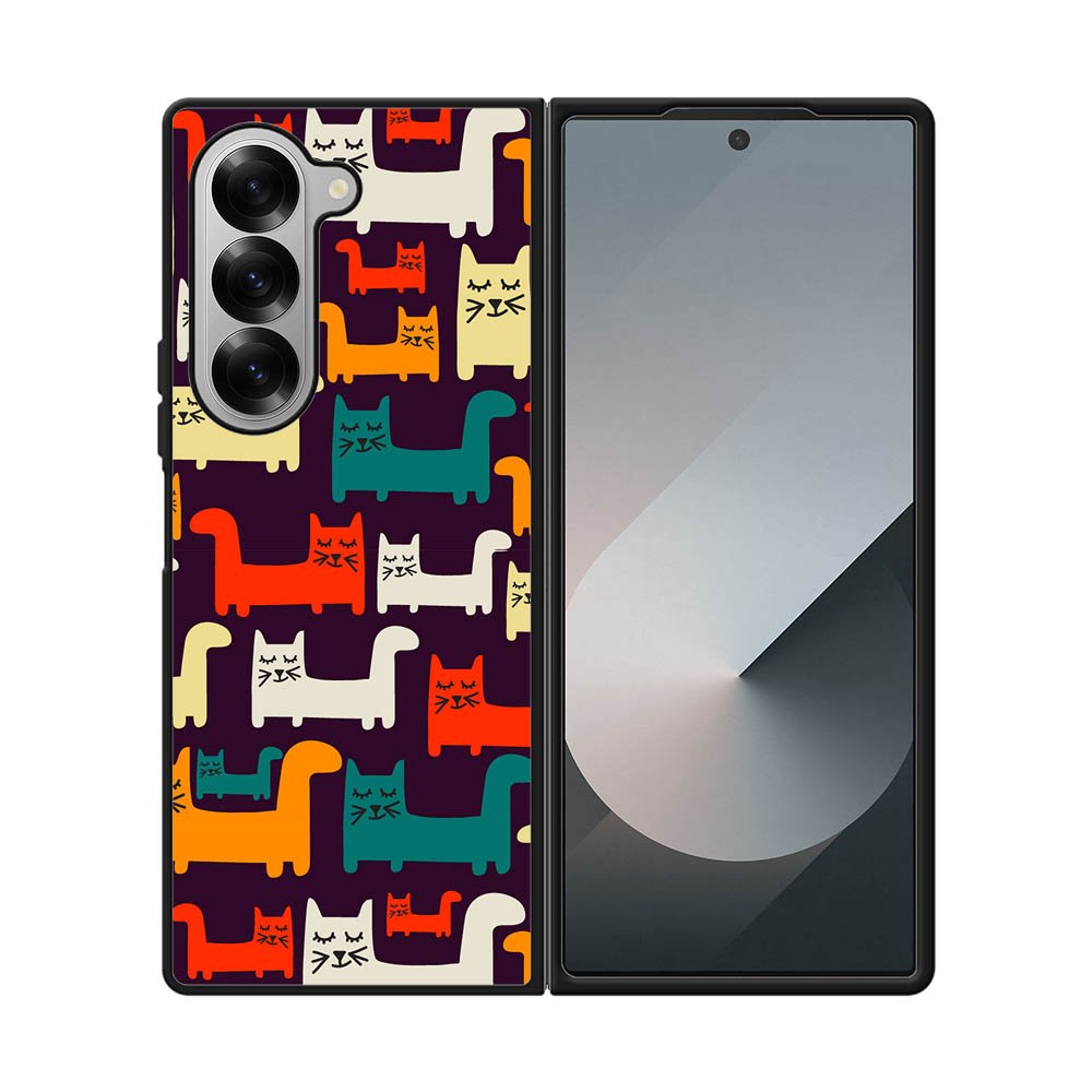 Cat Pattern Samsung Galaxy Z Fold 7 5G Case QC6243