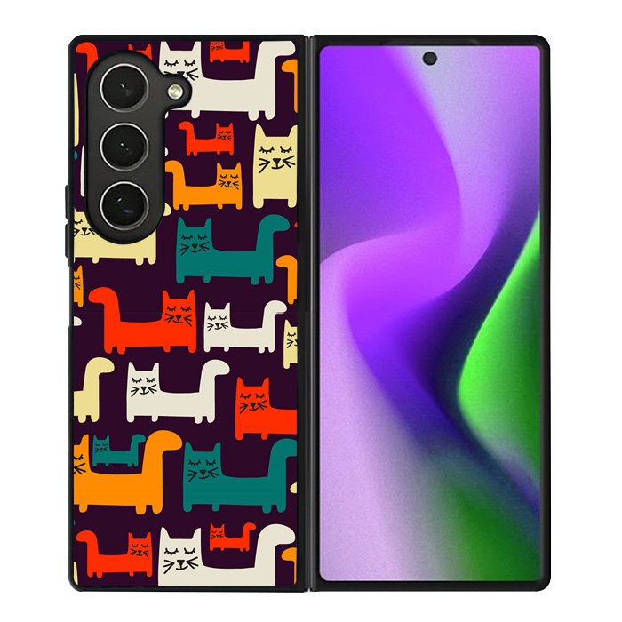 Cat Pattern Samsung Galaxy Z Fold 6 5G 2024 Case OV6243