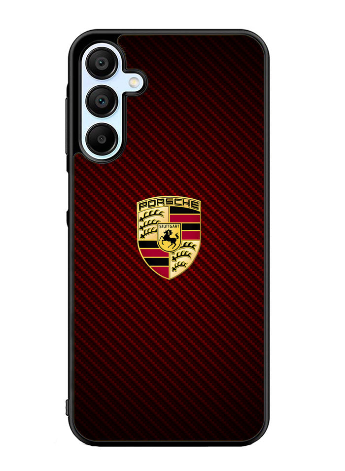 Porsche Logo Carbon Red Samsung Galaxy A15 5G Case