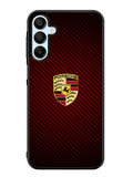Porsche Logo Carbon Red Samsung Galaxy A25 5G Case