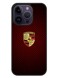Porsche Logo Carbon Red iPhone 14 Pro Max Case OV2845