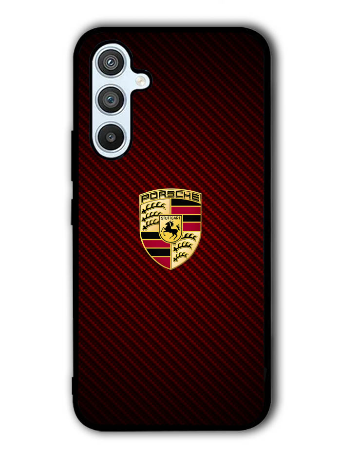 Porsche Logo Carbon Red Samsung Galaxy A54 5G Case