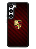 Porsche Logo Carbon Red Samsung Galaxy S23 5G Case