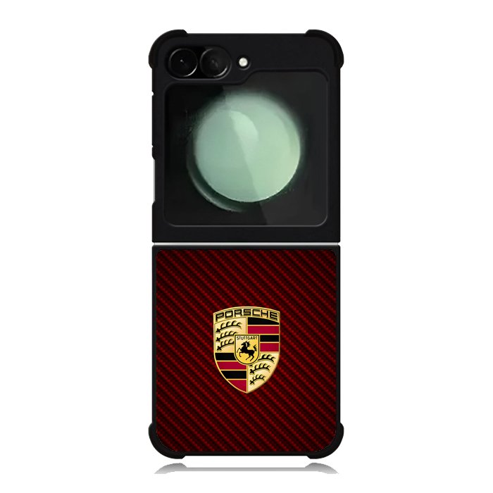 Porsche Logo Carbon Red Samsung Galaxy Z Flip 6 Case