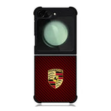 Porsche Logo Carbon Red Samsung Galaxy Z Flip 6 Case