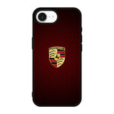 Porsche Logo Carbon Red iPhone 17e Case