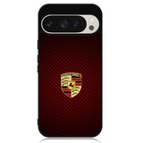 Porsche Logo Carbon Red Google Pixel 9 | Pixel 9 Pro Case