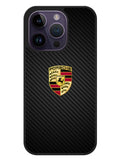 Porsche Logo Carbon iPhone 14 Pro Case OV2846