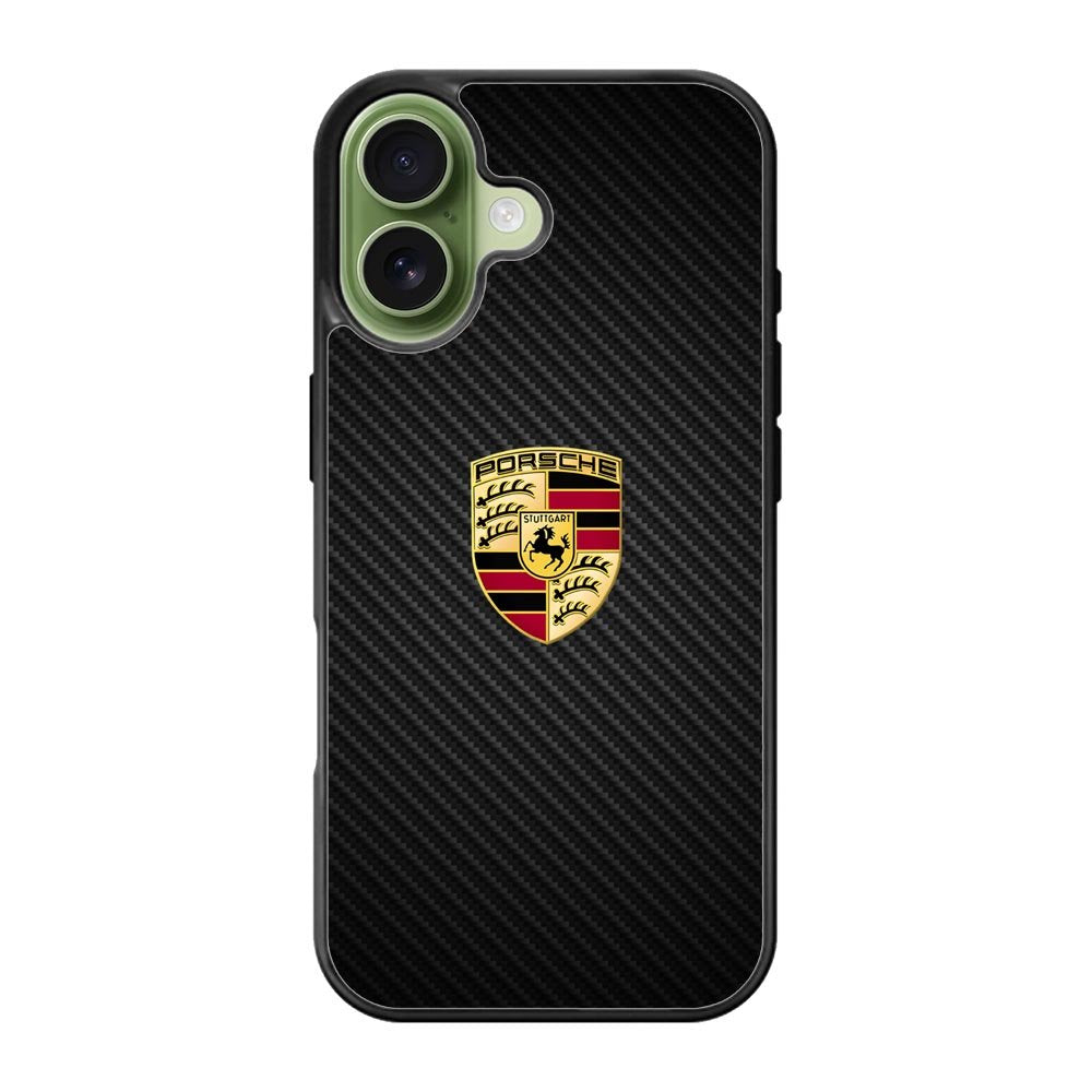 Porsche Logo Carbon iPhone 17 Case