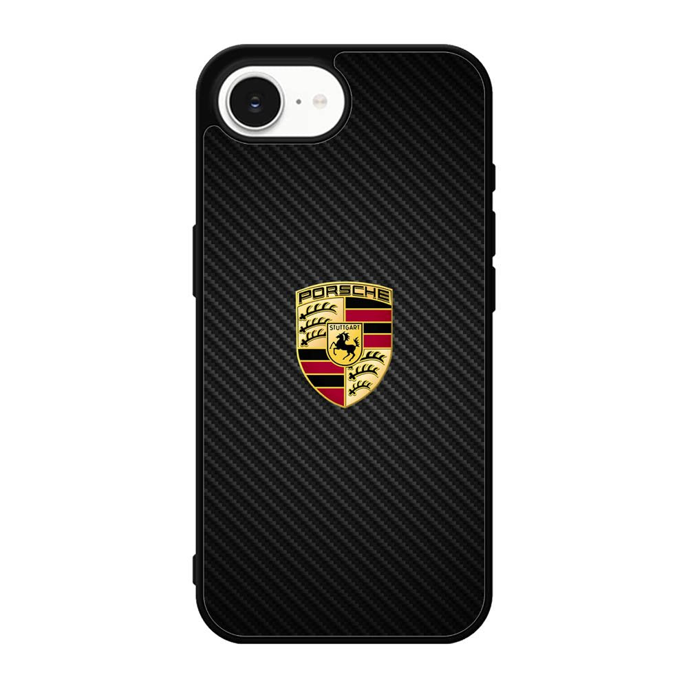 Porsche Logo Carbon iPhone 17e Case