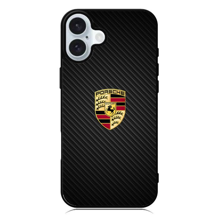 Porsche Logo Carbon iPhone 16 Case