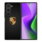 Porsche Logo Carbon Samsung Galaxy Z Fold 6 Case