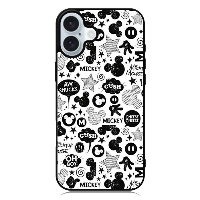 Mickey Mouse Pattern iPhone 16 Plus Case QC6523