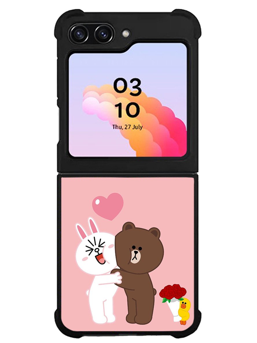 Line Brown Cony Samsung Galaxy Z Flip 5 5G 2023 Case OV6481