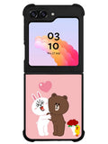Line Brown Cony Samsung Galaxy Z Flip 5 5G 2023 Case OV6481