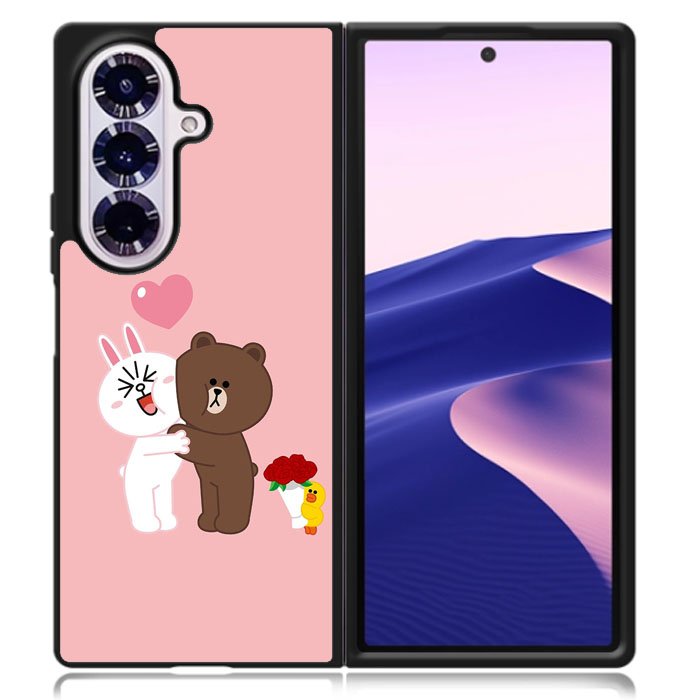 Line Brown Cony Samsung Galaxy Z Fold 7 Case OV6481