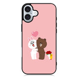 Line Brown Cony iPhone 16 Plus Case QC6481