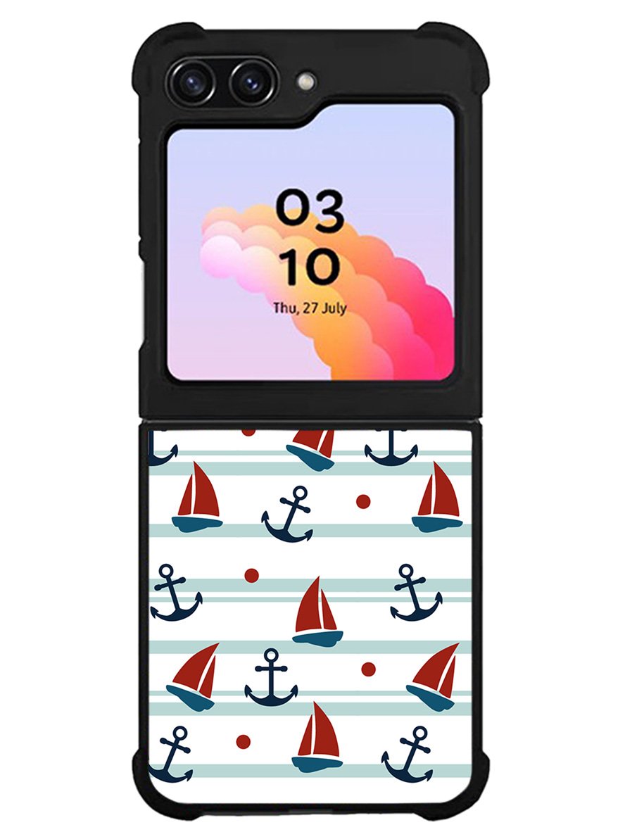 Sailor Pattern Samsung Galaxy Z Flip 5 5G 2023 Case OV6618