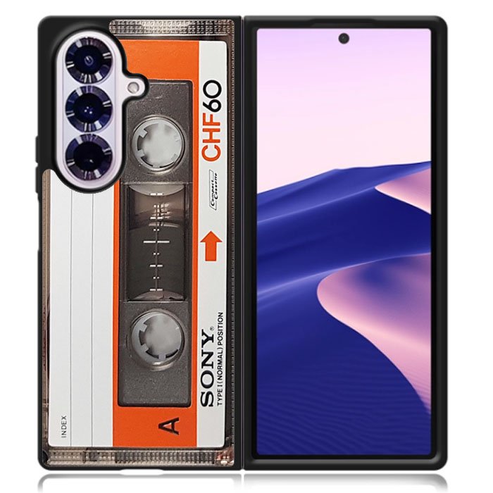 Retro Cassette Kaset Samsung Galaxy Z Fold 7 Case OV6605