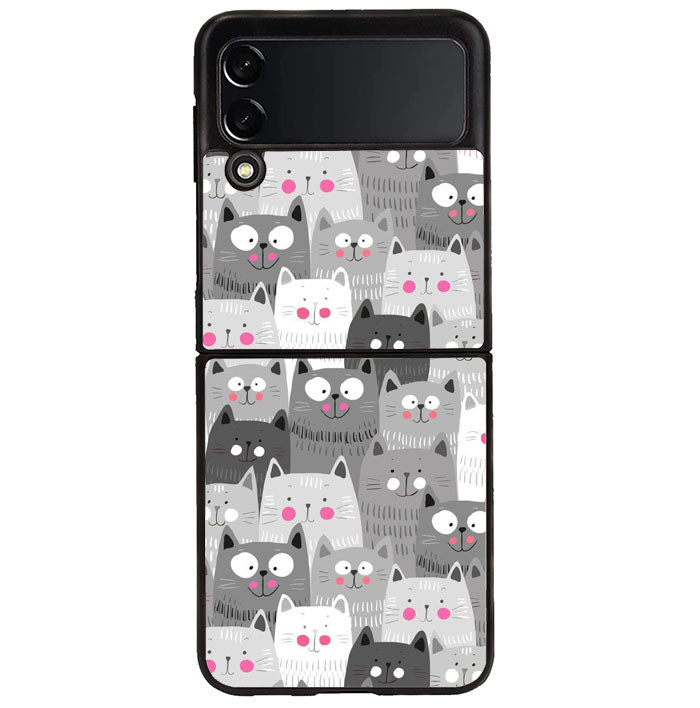 Cat Pattern Samsung Galaxy Z Flip 4 5G 2022 Case