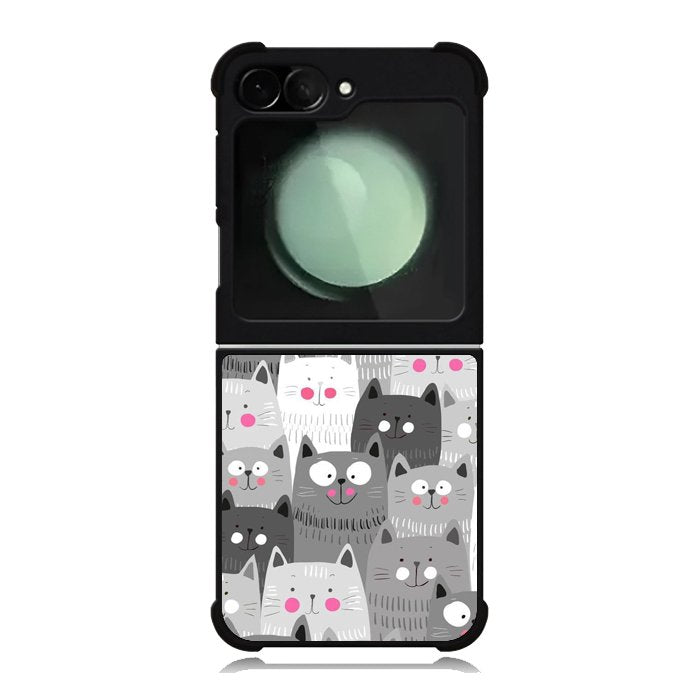 Cat Pattern Samsung Galaxy Z Flip 6 Case