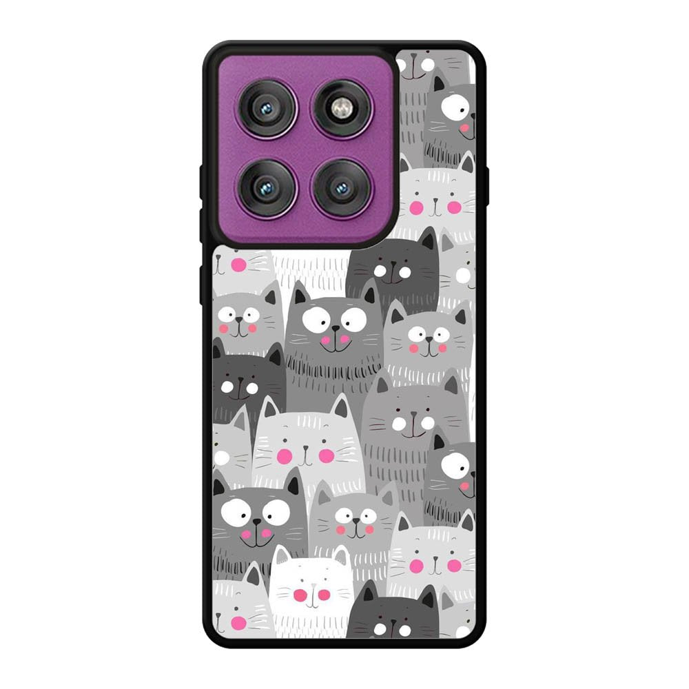 Cat Pattern Motorola Moto Edge 60 Pro Case
