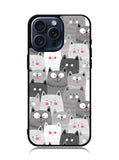 Cat Pattern iPhone 15 Pro Case OV6247