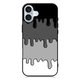 Ink Black White iPhone 16 Case QC6778