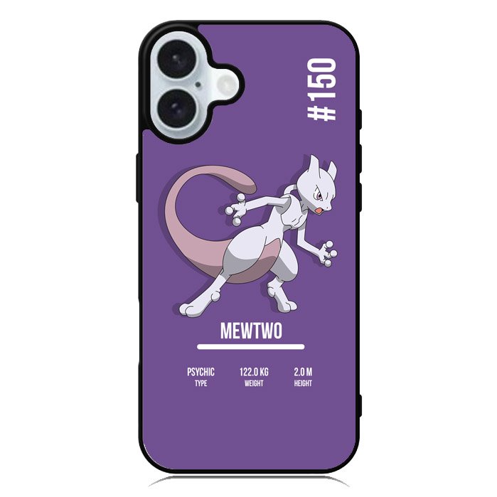 Pokemon Mewtwo iPhone 16 Plus Case