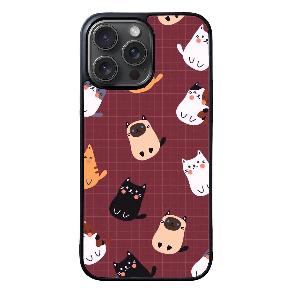 Cat Cute Pattern YDH0126 iPhone 15 Pro Max Case