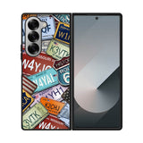 Travel License Plate YDH0159 Samsung Galaxy Z Fold 7 5G Case