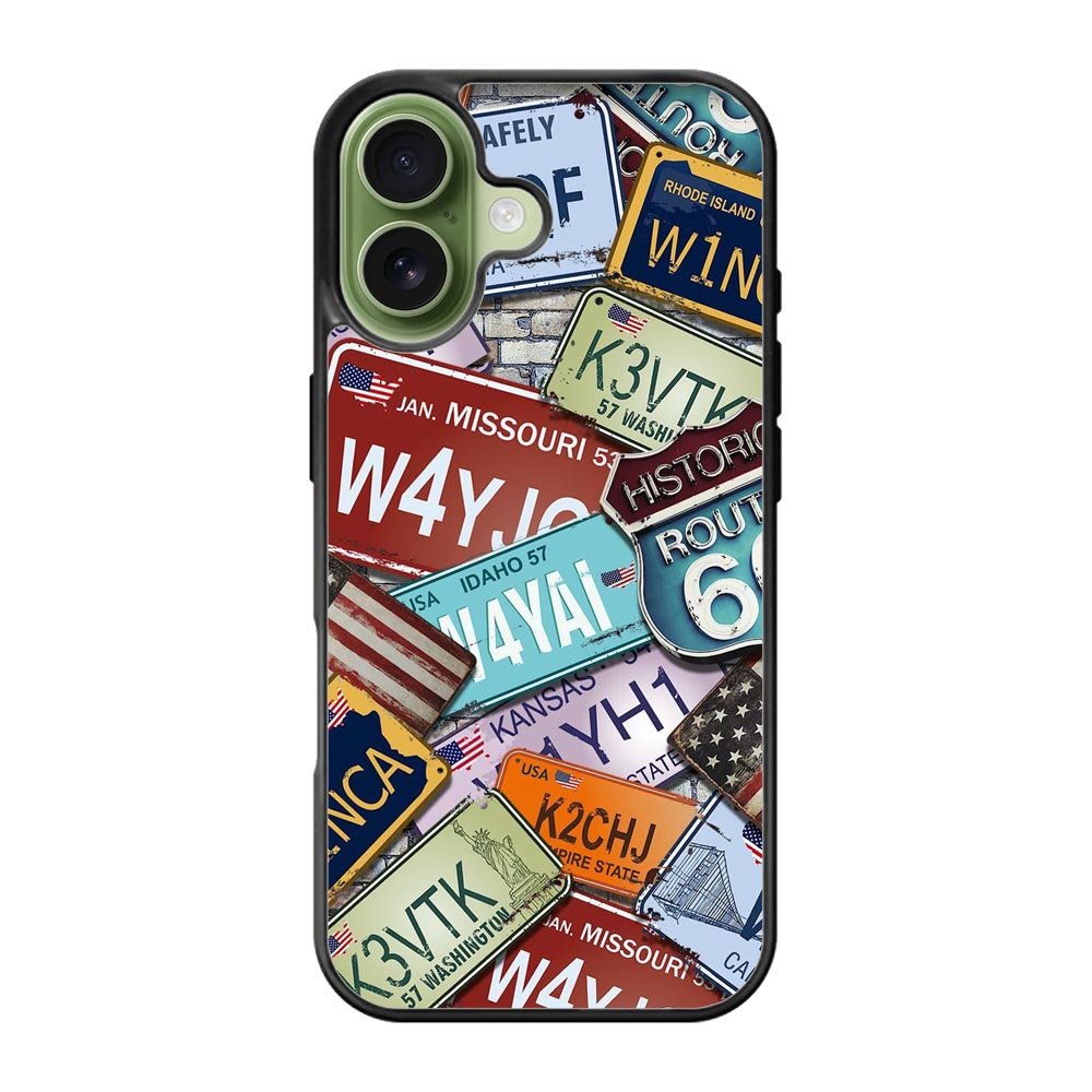 Travel License Plate YDH0159 iPhone 17 Case