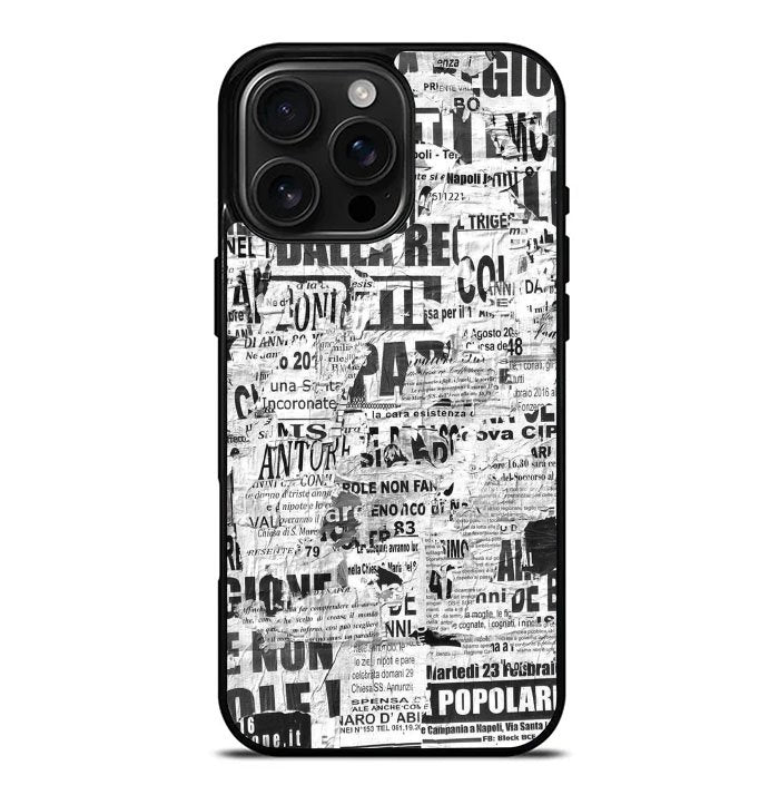 Newspaper Art YDH0161 iPhone 16 Pro Max Case