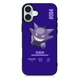 Pokemon Gengar 2nd iPhone 16 Plus Case
