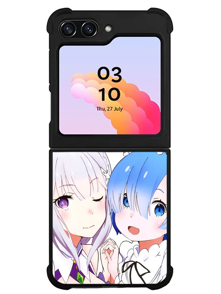 Emilia Rem Re Zero Anime Samsung Galaxy Z Flip 5 5G 2023 Case OV8357