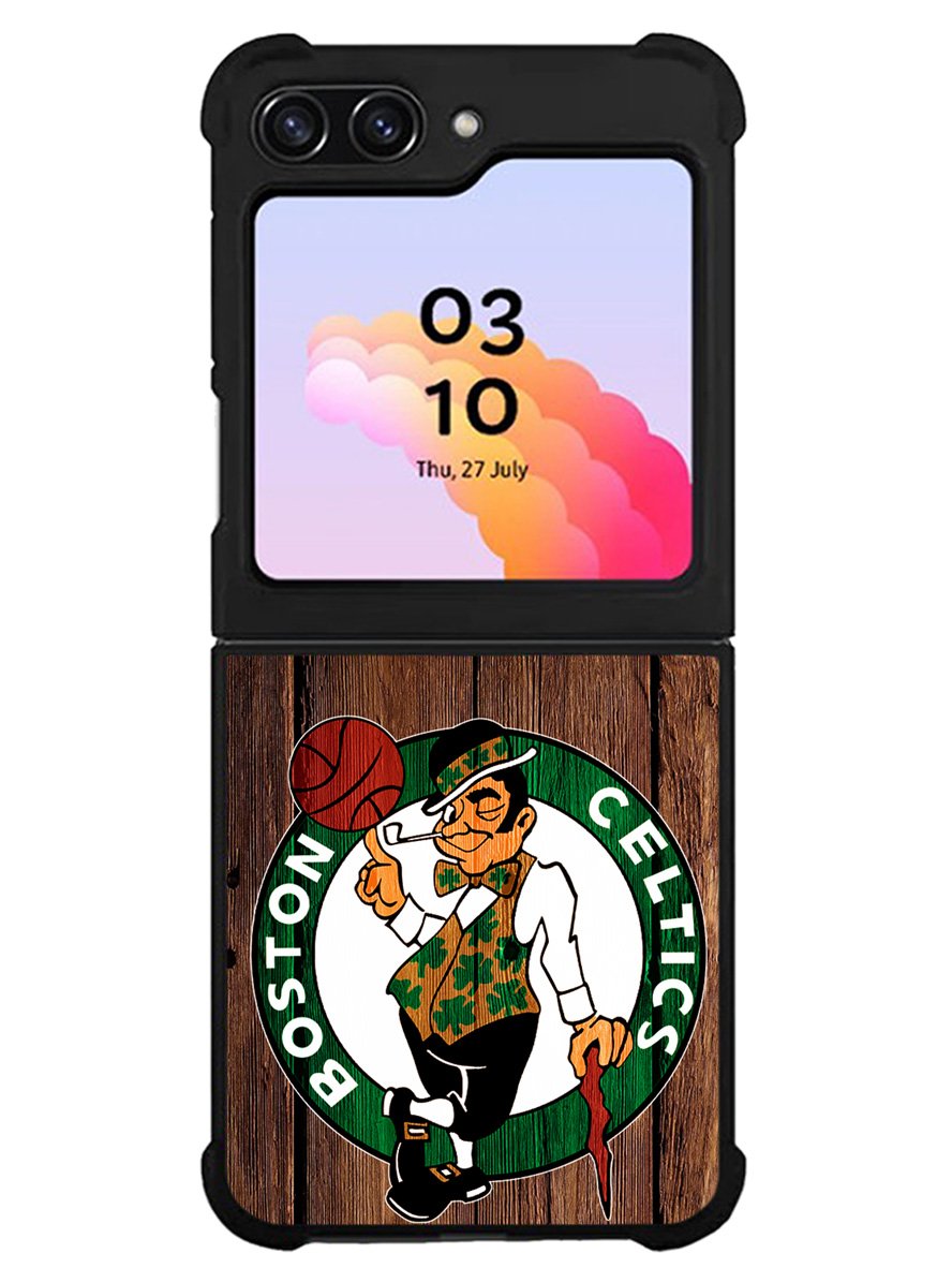 Boston Celtics Wood Samsung Galaxy Z Flip 5 5G 2023 Case OV8513