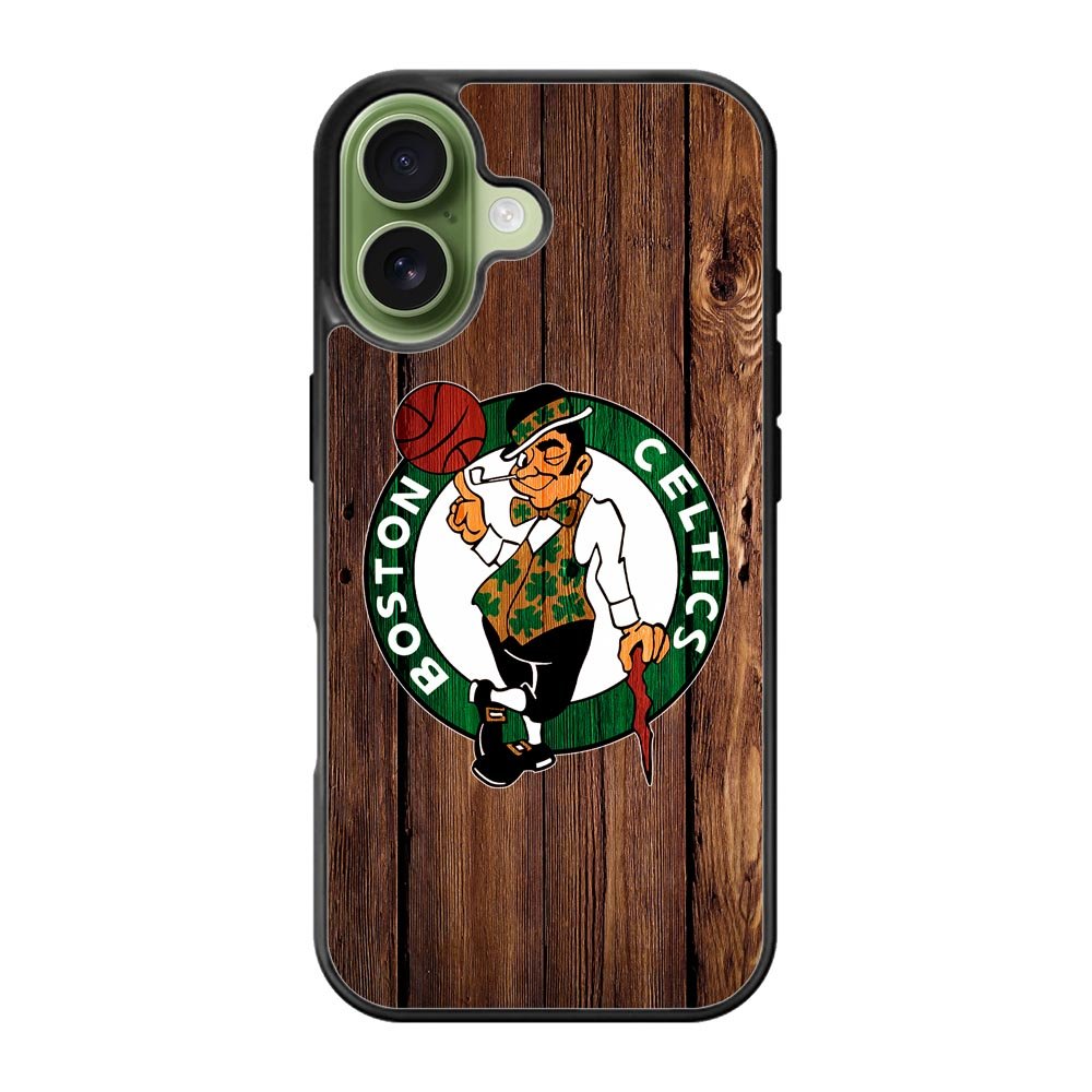 Boston Celtics Wood iPhone 17 Case QC8513