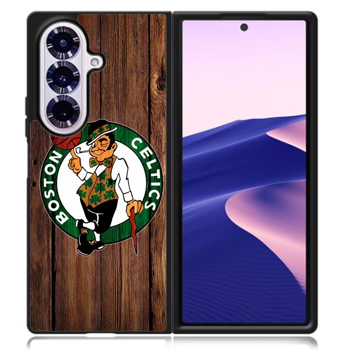 Boston Celtics Wood Samsung Galaxy Z Fold 7 Case OV8513