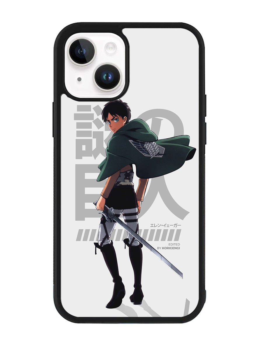Eren Yeager Attack On Titan iPhone 14 Plus Case QC8365