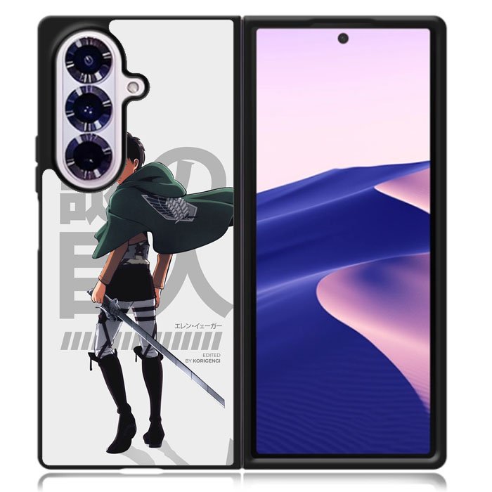 Eren Yeager Attack On Titan Samsung Galaxy Z Fold 7 Case OV8365
