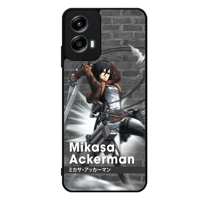 Mikasa Ackerman Attack On Titan Y Motorola Moto G Play 2024 Case OV8091