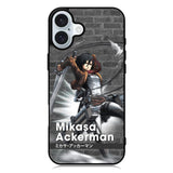 Mikasa Ackerman Attack On Titan Y iPhone 16 Case QC8091